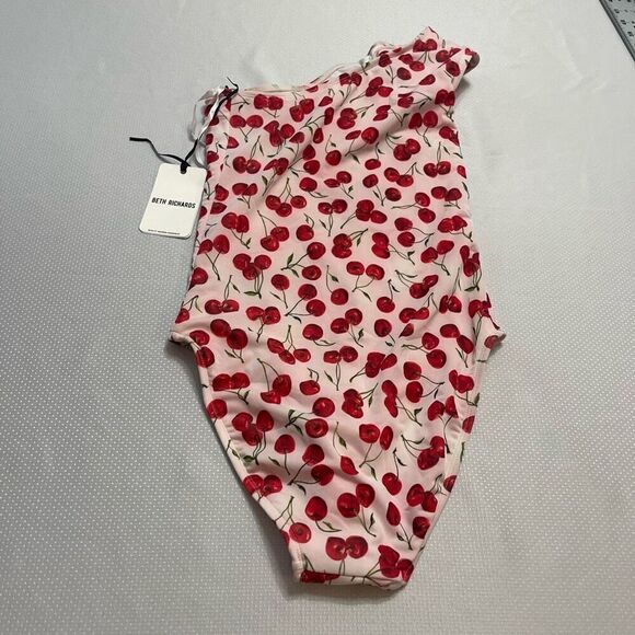 NWT Beth Richards Revolve Naomi Cherry One Piece One Shoulder Bathing Suit Small - Picture 10 of 11